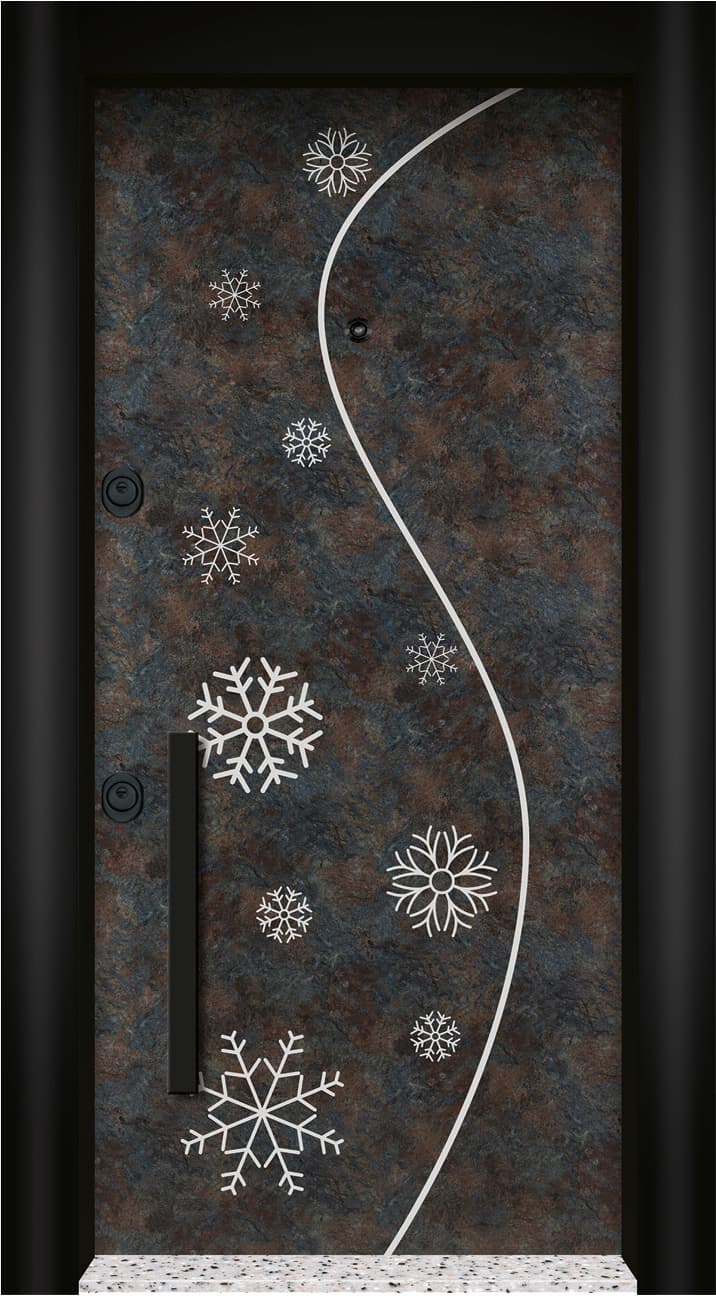 Lazer Çizim Çelik Kapı Modeli